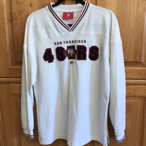 NFL 49er white long sleeve shirt. Size med.
